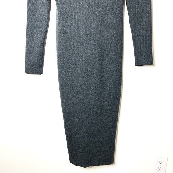 Aritzia Wilfred Utopia Cardigan Sweater Midi Dress V-neck Ribbed Size Medium - Picture 5 of 15